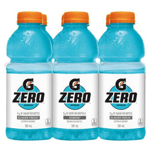 Gatorade Zero Sport Drink Glacier Freeze 6 x 591 ml (bottles)