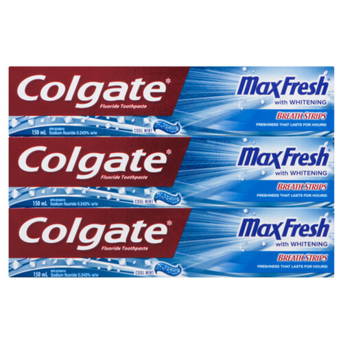 Colgate Maxfresh Toothpaste Cool Mint 3 x 150 ml