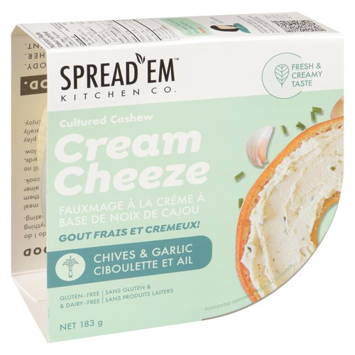 Spread'Em Kitchen Dairy-Free Spread Chive Garlic Cashew 183 g