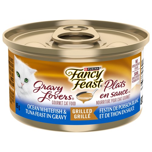 Fancy Feast Wet Cat Food Ocean Whitefish & Tuna Feast In Gravy 85 g