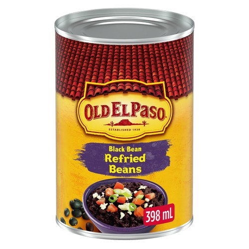 Old El Paso Canned Black Beans Refried 398 ml