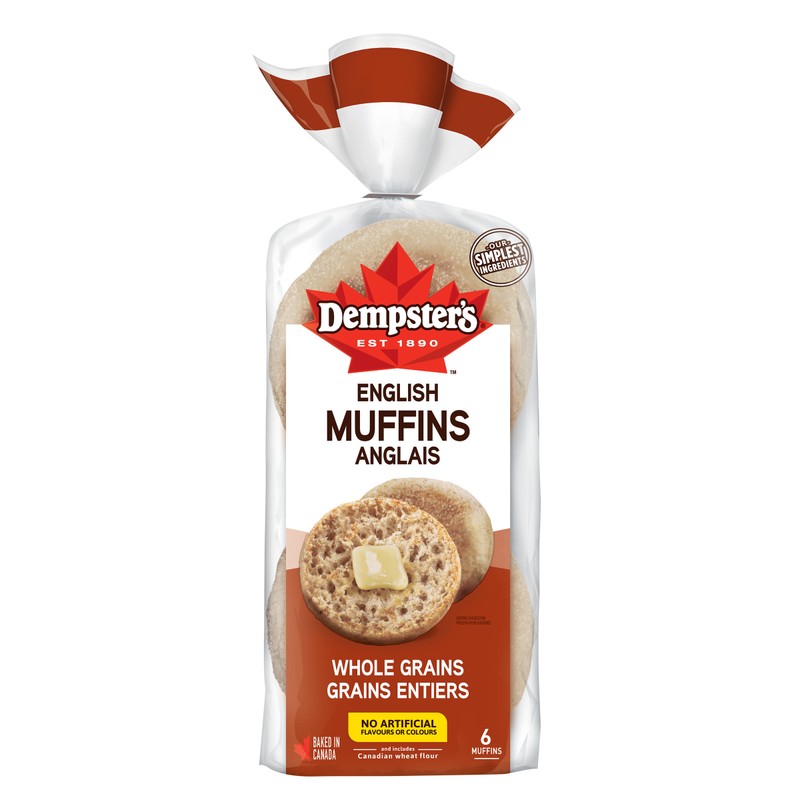 Dempster’s English Muffins Whole Grains 6 Pack 340 g Voilà Online