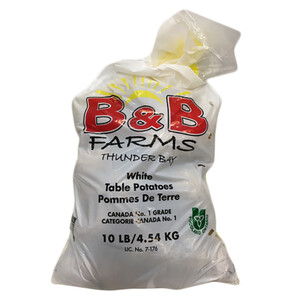 B&B Farms Potatoes White 4.54 Kg - Voilà Online Groceries & Offers