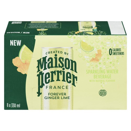 Maison Perrier Sparkling Water Ginger Lime 8 x 330 ml (cans)