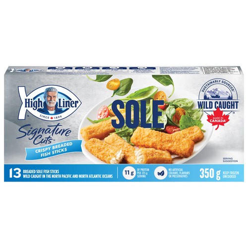High Liner Frozen Sole Fish Sticks Crispy Breaded 350 g