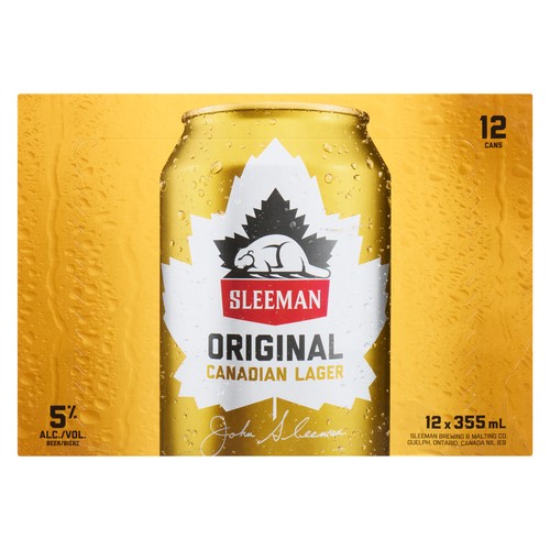 Sleeman Original Beer 5% Alcohol 12 x 355 ml (cans)