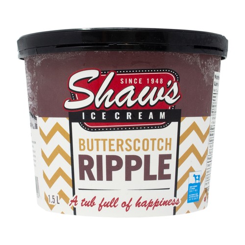 Shaw's Butterscotch Ripple Ice Cream 1.5 L