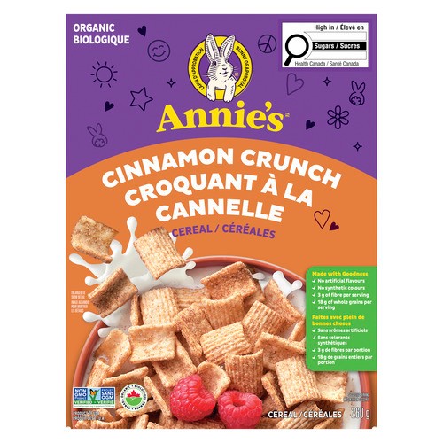 Annie’s Organic Cinnamon Crunch Breakfast Cereal Whole Grain 260 g