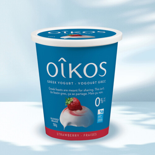 Oikos Fat-Free 0% Greek Yogurt Strawberry 750 g