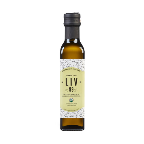 LIV99 Organic Extra Virgin Olive Oil With Garlic 250 ml