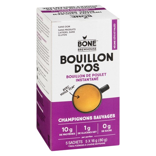 Bone Brewhouse Instant Bone Broth Wild Mushroom 5 Pack 16 g