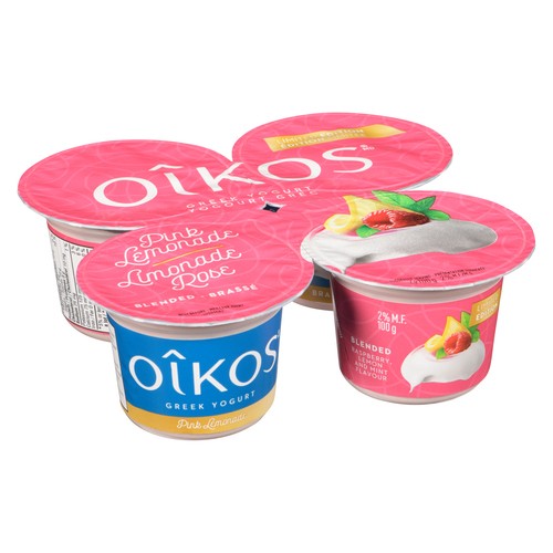 Oikos Greek Yogurt Limited Edition Pink Lemonade 4 x 100 g