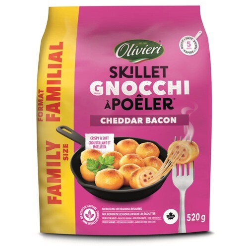 Olivieri Gnocchi Cheddar Bacon 520 g