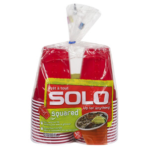 Solo Squared Plastic Cups 18 oz 30 Pack