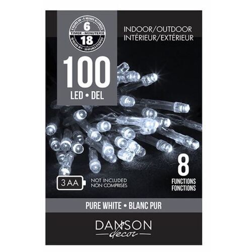 Danson Decor 100 5MM LED Lights Pure White 1 Count