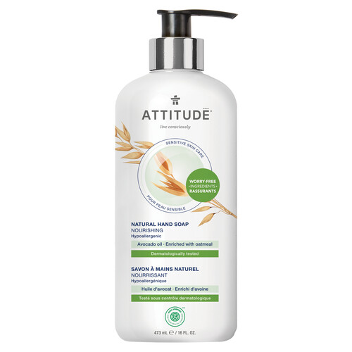 Attitude Sensitive Skin Hand Soap Nourish & Shine Avocado 473 ml
