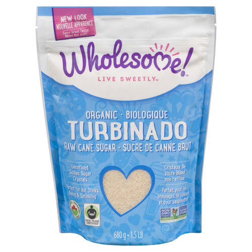 Wholesome Organic Raw Cane Sugar Turbinado 680 g