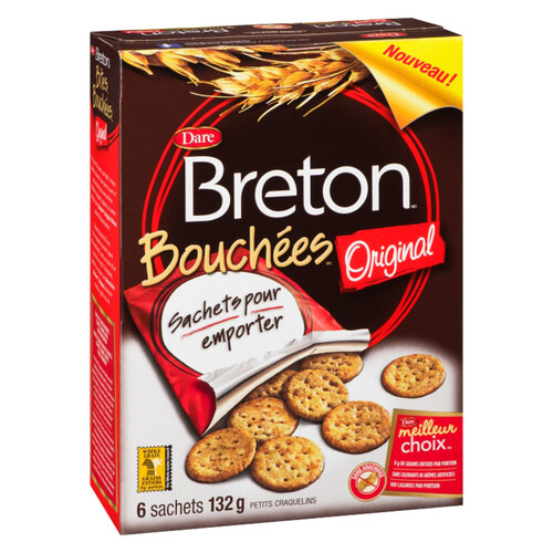Dare Breton Peanut-Free Crackers Bites Original Pouch 132 g