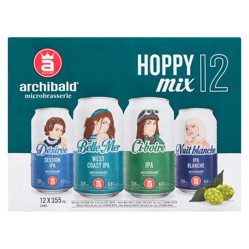 Archibald Mix Beer Hops Premium Pack 12 x 355 ml (cans)