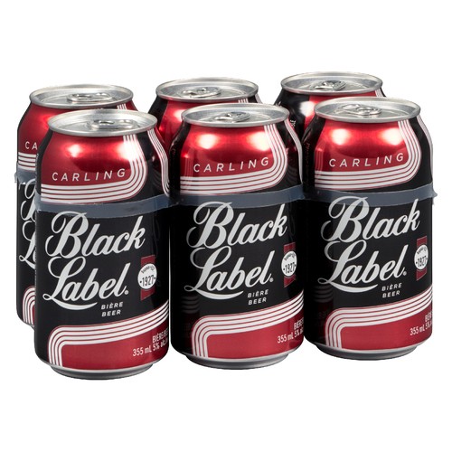 Carling Black Label Beer 5% Alcohol 6 x 355 ml (cans)
