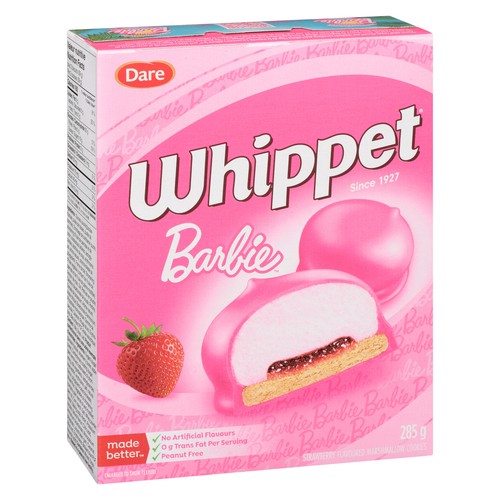 Dare Barbie Whippet Cookies Strawberry Flavoured Marshmallow 285 g