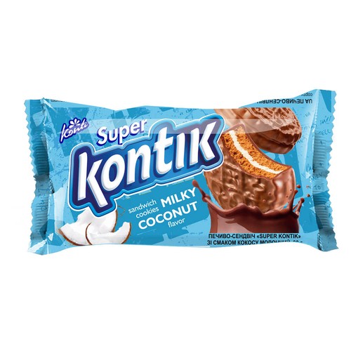 Konti Super Kontik Sandwich Cookies Milky Coconut 90 g