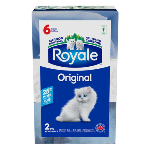 Royale Facial Tissues 2-Ply 6 Boxes x 126 Sheets 