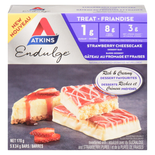 Atkins Dessert Bar Strawberry Cheesecake 5 EA