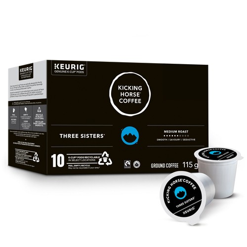 Kicking Horse Three Sisters K-Cup Coffee Pods Medium Roast 10 Count
