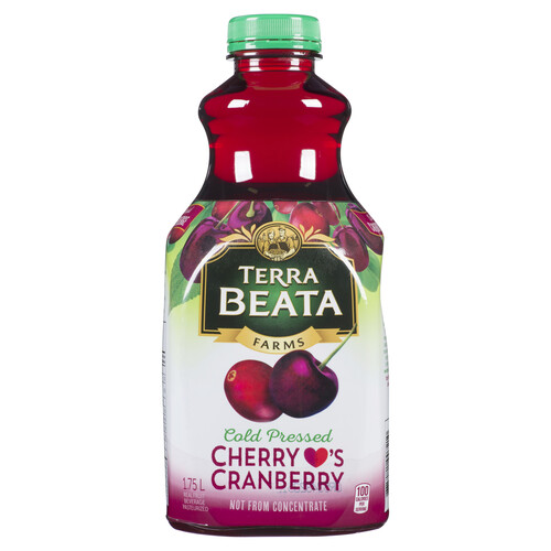 Terra Beata Farms Juice Cold Pressed Cherry's Cranberry 1.75 L (bottle)