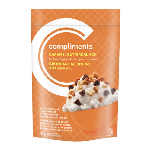 Compliments Ice Cream Topping Caramel Buttercrunch 100 g