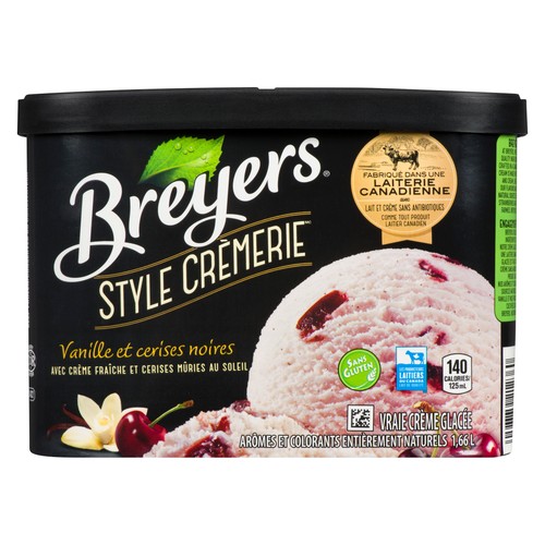 Breyers Ice Cream Creamery Style Dark Cherry Vanilla 1.66 L