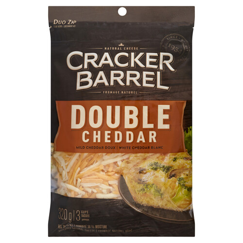 Cracker Barrel Shredded Cheese Double Cheddar 320 g