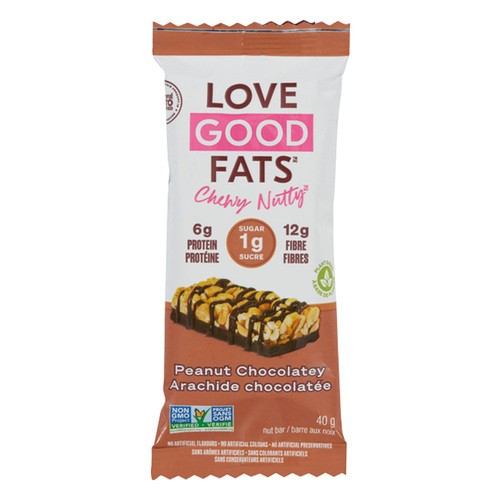 Love Good Fats Snack Bar Chewy Nutty Peanut Chocolatey 40 g