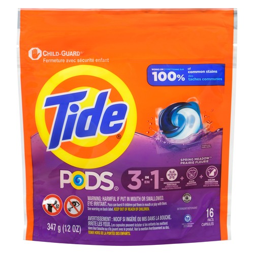 Tide Liquid Laundry Detergent Pods Spring Meadow 16 Count