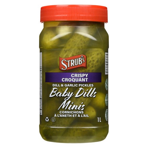 Strub's Dill & Garlic Pickles Baby Dills Crispy 1 L