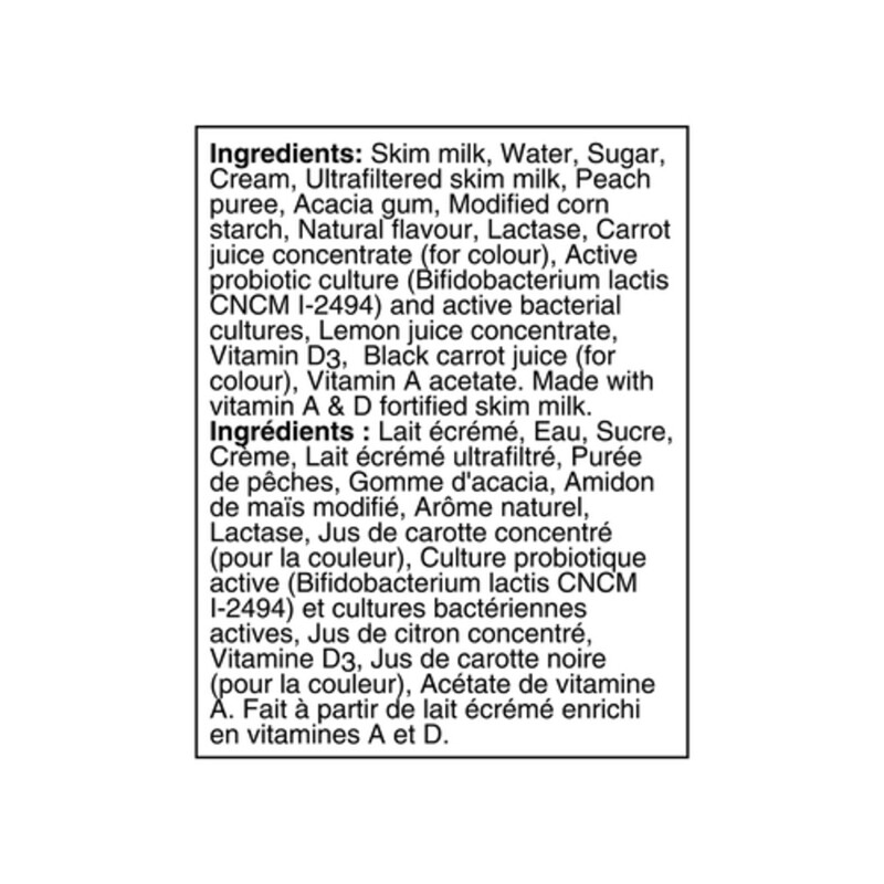 Activia Immune System Probiotic 1.5 Drinkable Yogurt Peach 8 x 93 ml