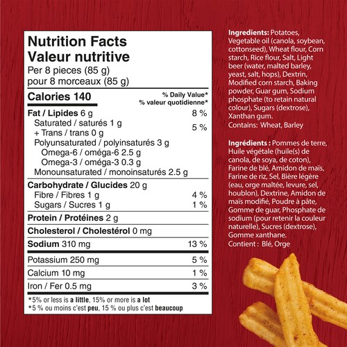 McCain Frozen Superfries Extra Crispy Crinkle Steak Cut Beer Battered 1.9 kg