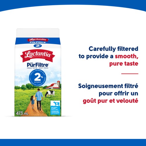 Lactantia PurFiltre 2% Milk Partly Skimmed 473 ml