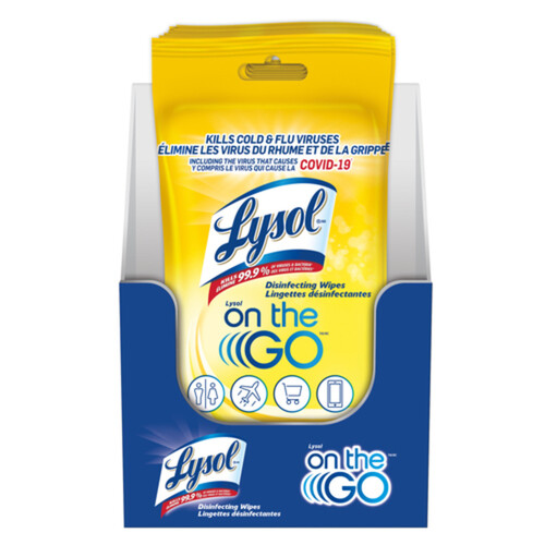 Lysol Disinfecting Wipes On The Go Flatpack Citrus 15 EA