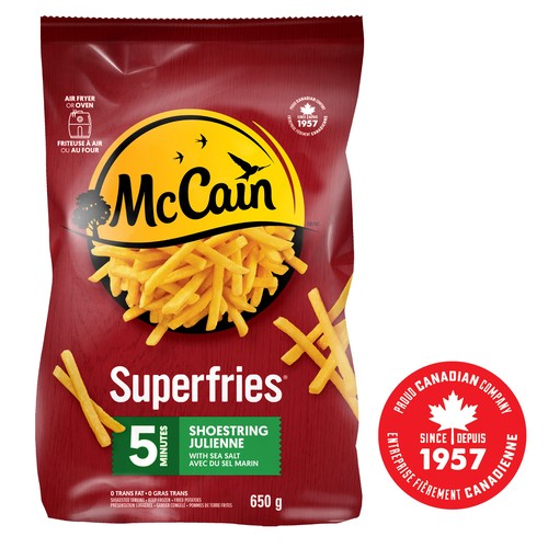 McCain Frozen Superfries 5 Minute Fries Shoestring 650 g