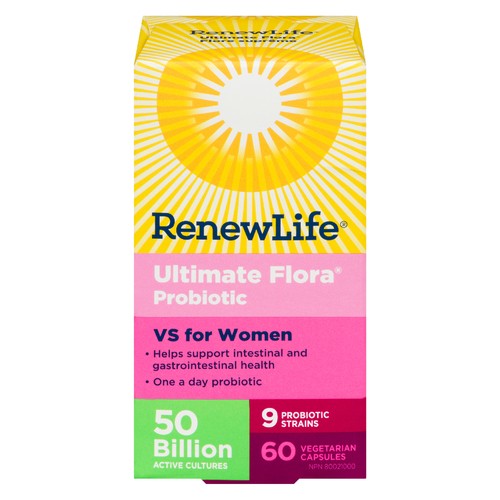 Renew Life Supplements Ultimate Flora Probiotics Vaginal Support Capsules 60 Count