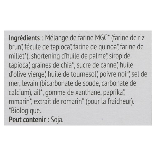 Mary's Organic Craquelins huile d'olive et poivre noir moulu 141 g