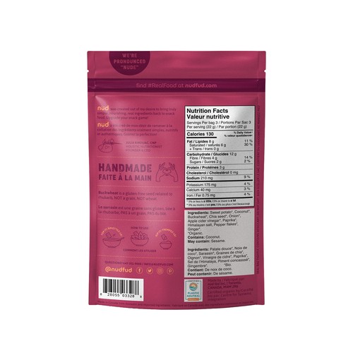 Nud Organic Vegan & Gluten-Free Crackers BBQ 66 g