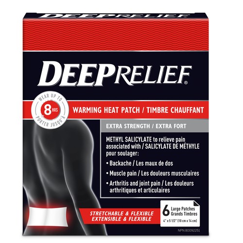 Deep Relief Warming Heat Patch Extra Strength 6 Patches
