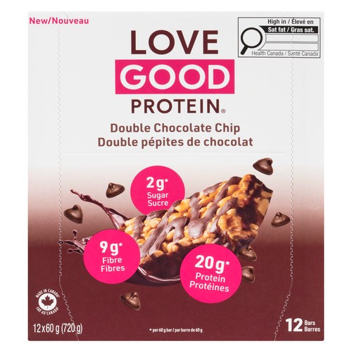 Love Good Protein Bars Double Chocolate Chip 12 x 60 g (720 g)