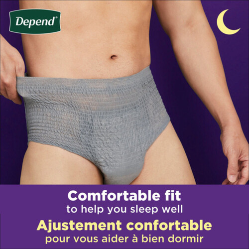 Depend Night Defense  Incontinence Underwear Men Overnight S/M 16 Count