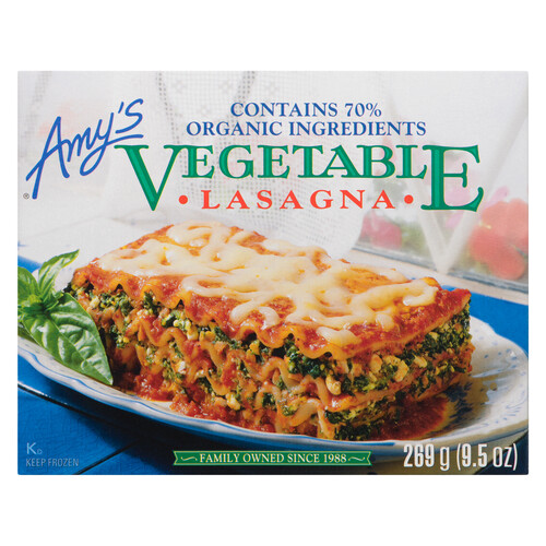 Amy's Kitchen Organic Vegetable Lasagna Pasta 269 g (frozen)