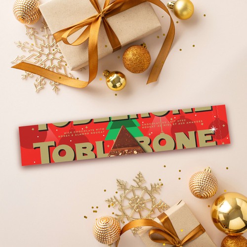 Toblerone Nougat Bar Festive Milk Chocolate With Honey And Almond 360 G