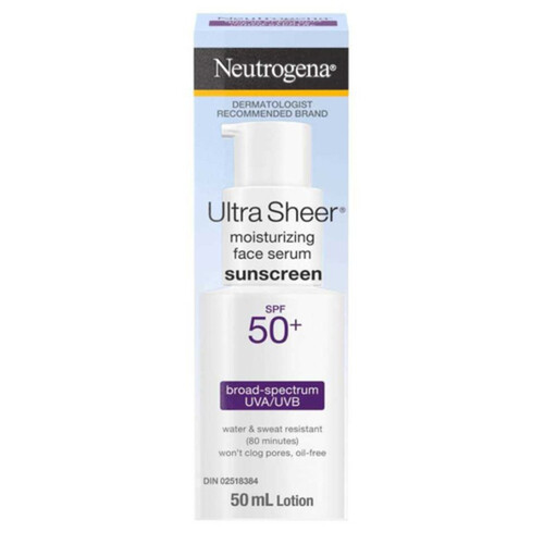 Neutrogena Ultra Sheer Face Serum Sunscreen SPF50 50 ml